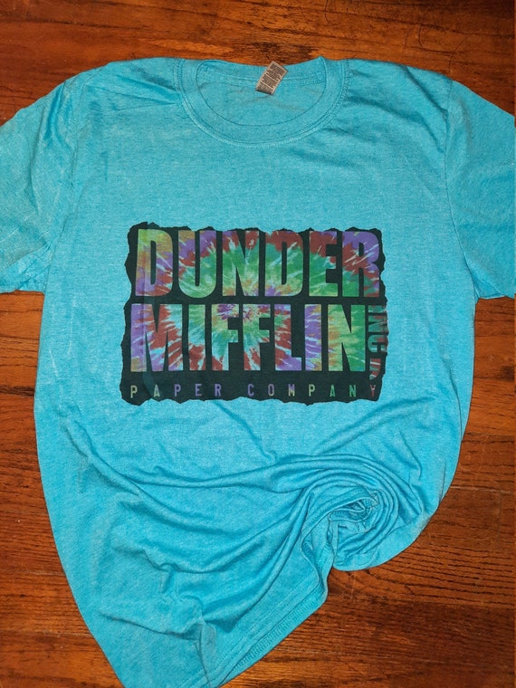 dunder mifflin tie dye sweatshirt