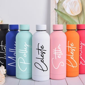 Personalized Insulated Water Bottle, Custom Name Travel Mug, Stainless Steel Water Cup,Wedding Tumbler,Bridesmaids Gifts, Bachelorette Party
