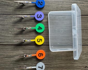 Bubba Scale, Bass Crappie Fishing Cull ID Tags: 3D Printed PLA, Stainless Steel Clips