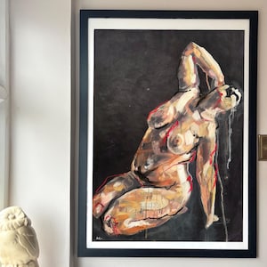 SIGNED ‘Aphrodite Part 1’ Figurative Oil Paint Painting Print