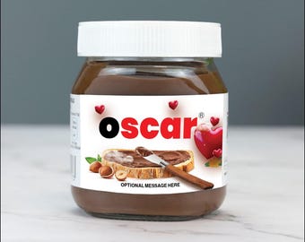 Digitale download Gepersonaliseerde Nutella-sticker, Nutella-label, Valentijnscadeau, verjaardagsverrassing, jubileumcadeau, kerstcadeau
