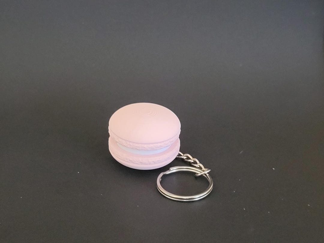 Cute Pink Macaron Clicker 3D Print Keychain - Etsy