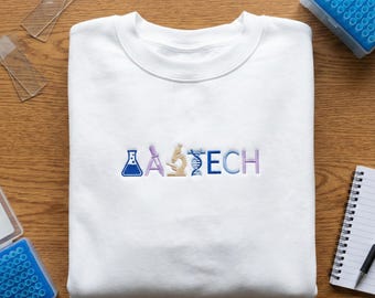 Laboratory Technician LAB TECH Embroidered Sweatshirt, Medical Lab Scientist Gift, Lab Week Crewneck, Science Tech Gift