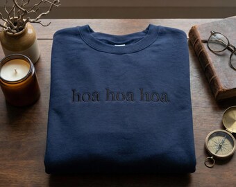 Twilight Fan Embroidered Sweatshirt, Hoa Hoa Hoa Christmas Crewneck, Funny Vampire Gift, Cozy Fall Fashion, Edward Bella Merch