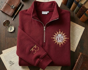 Esquie Expedition 33 Besticktes Sweatshirt mit Viertelreißverschluss, Clair Obscur 2025 Game Fan Pullover Geschenk