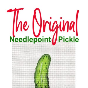 Christmas Pickle Hand Painted Needlepoint Ornament Canvas - Jody Designs B142