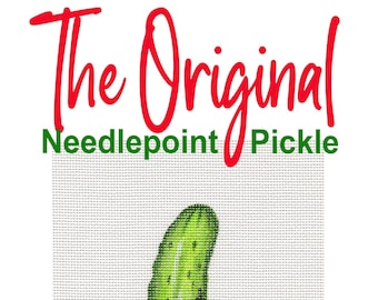 Christmas Pickle Hand Painted Needlepoint Ornament Canvas - Jody Designs B142