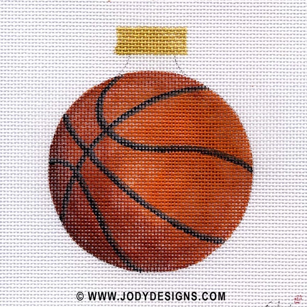 Basketball Needlepoint Ornament - Jody Designs   B135