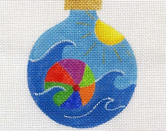 Beach Ball Needlepoint Ornament Jody Designs B117 Beach Ball