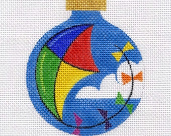 Kite Hand Painted Needlepoint Ornament Canvas- Jody Designs   B6-01