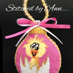 Chicken and Cracked Egg Hand Painted Needlepoint Ornament Canvas Jody Designs B17 image 7