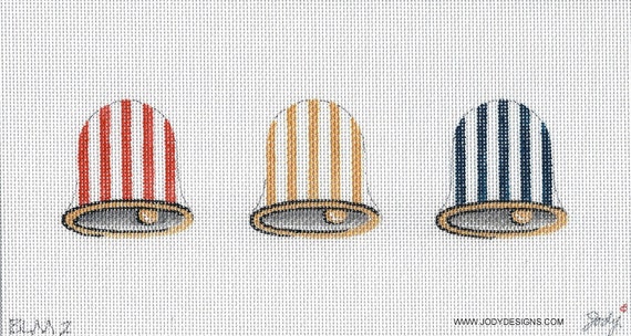 Mini Liberty Bells Stripe Needlepoint Ornaments - Jody Designs #BLM2