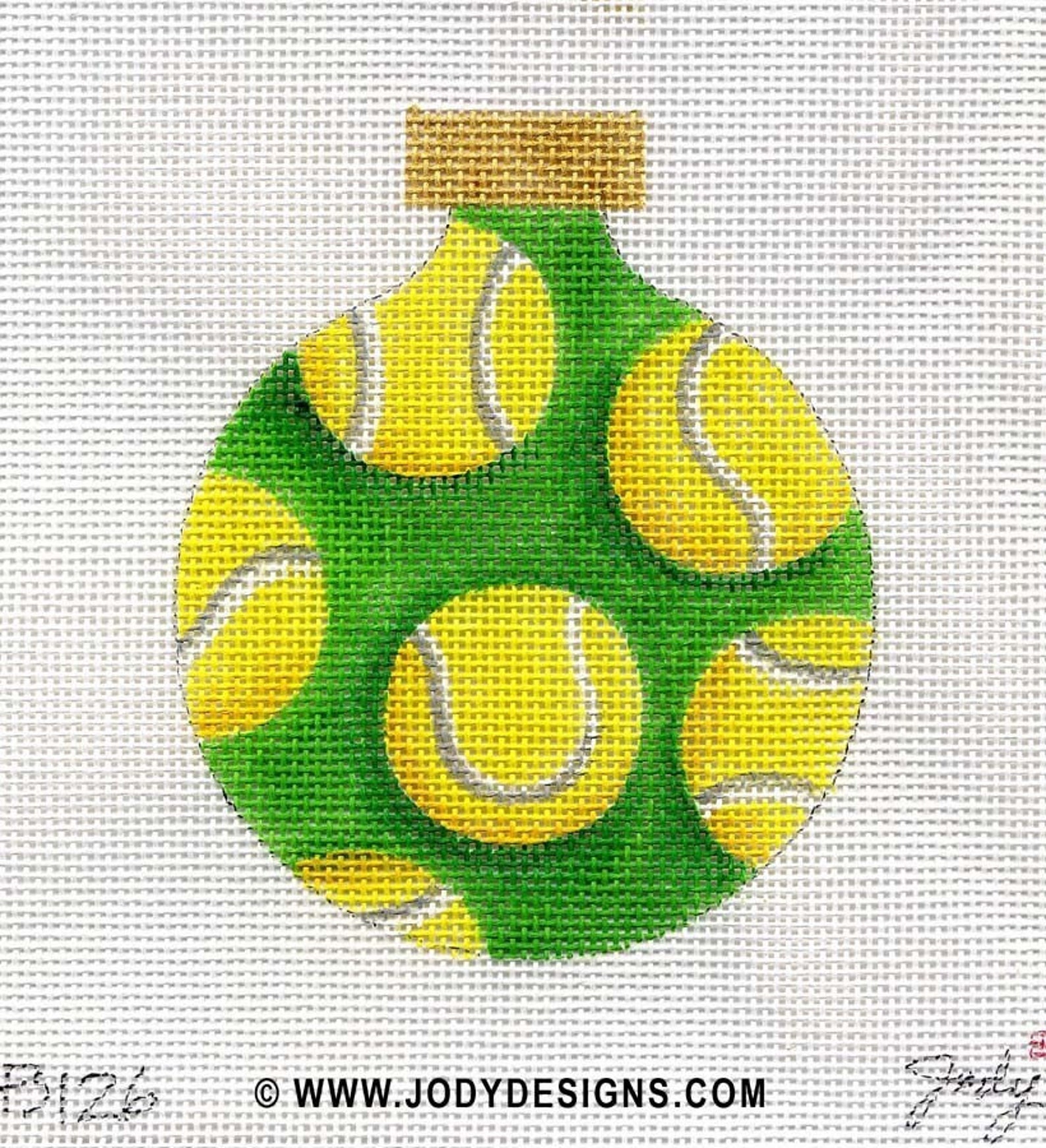 Tennis Balls Needlepoint Ornament Jody Designs B126 Etsy