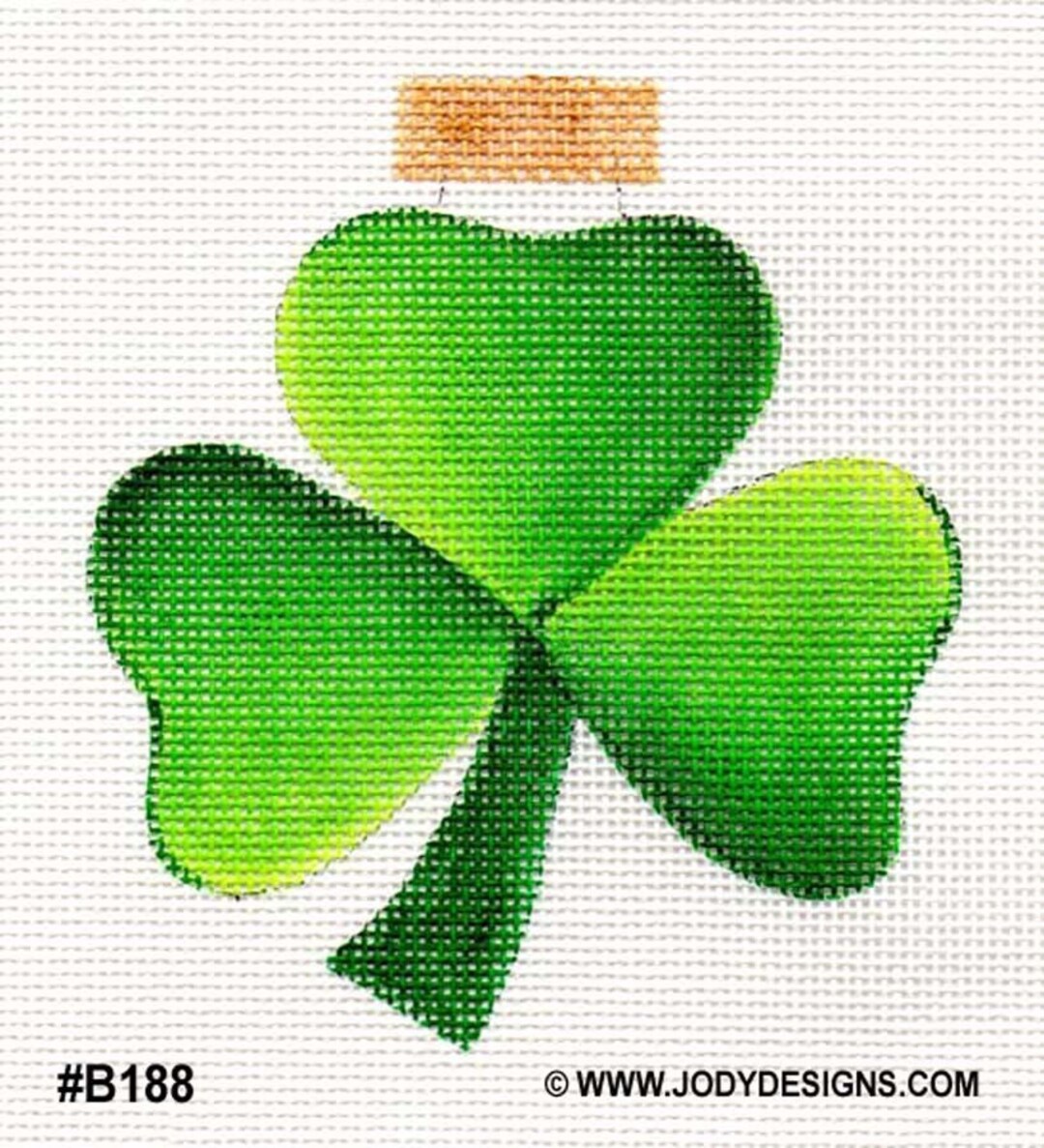 NEEDLEPOINT CARD WALLET, SHAMROCK main image 1