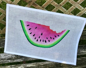 Watermelon Handpainted Needlepoint Canvas - Jody Designs