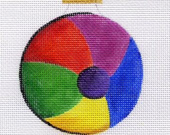 Beach Ball Hand Painted Needlepoint Ornament Canvas - Jody Designs - B144