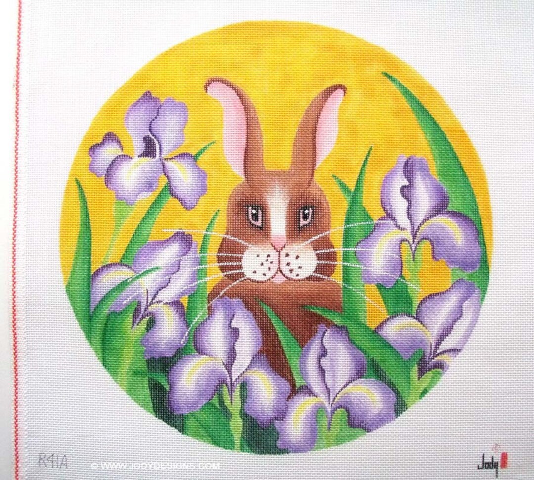 Bunny Needlepoint With Iris Jody Designs Etsy