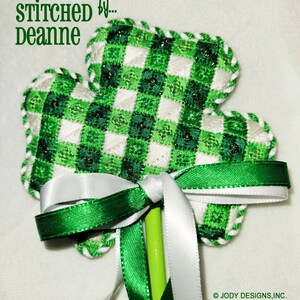 Shamrock Green Buffalo Check Plaid Hand Painted Needlepoint Ornament ...