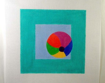 Beach Ball Hand Painted Needlepoint  7 x7  Square Canvas - Jody Designs   SB5