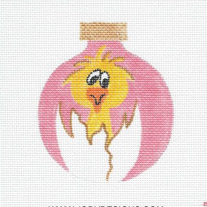 Chicken and Cracked Egg Hand Painted Needlepoint Ornament Canvas Jody Designs B17 image 9