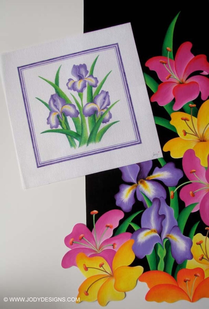 Iris Needlepoint Jody Designs Etsy