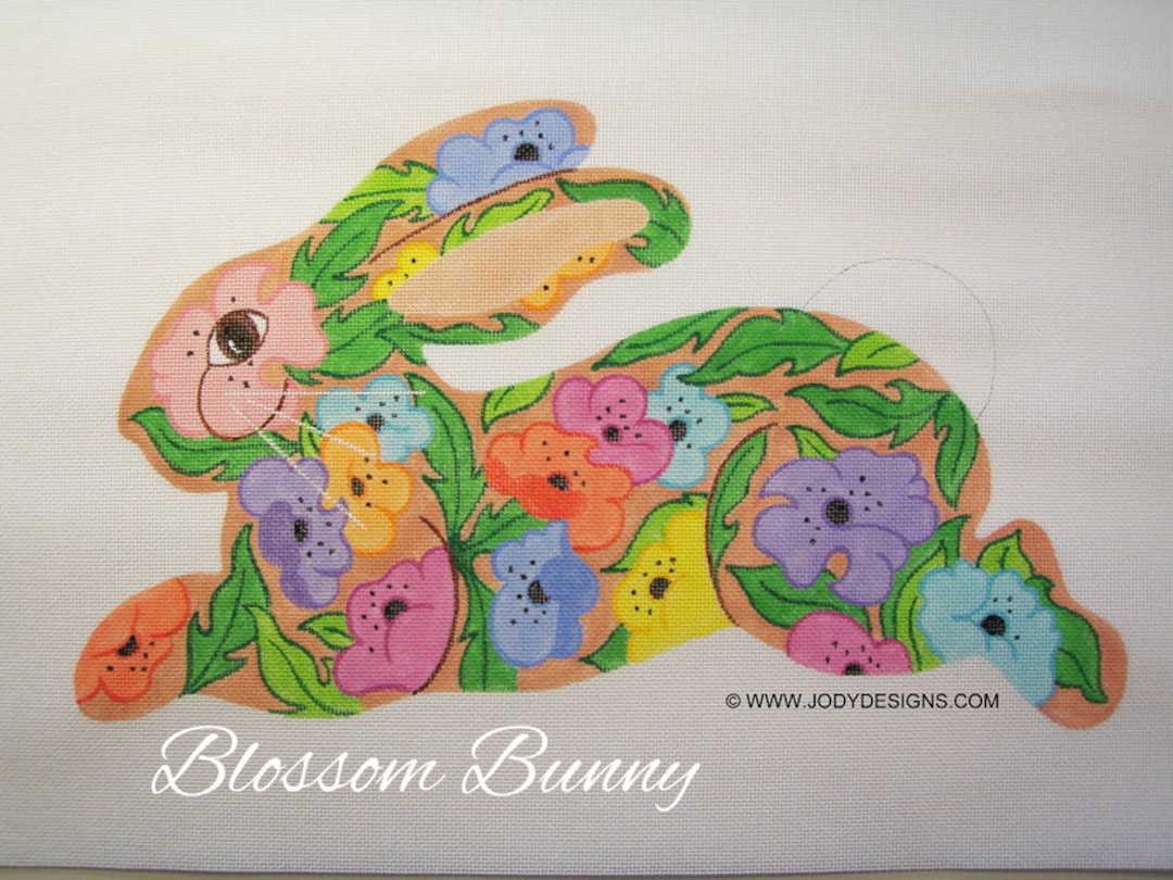Blossom Bunny Needlepoint Jody Designs Etsy