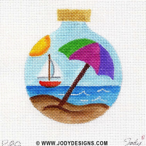 Beach Needlepoint  Ornament - Jody Designs  B89