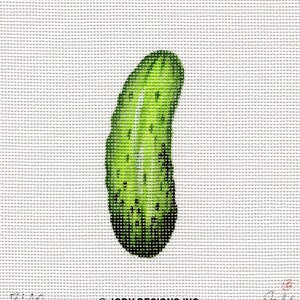 Christmas Pickle Hand Painted Needlepoint Ornament Canvas Jody Designs B142 image 2