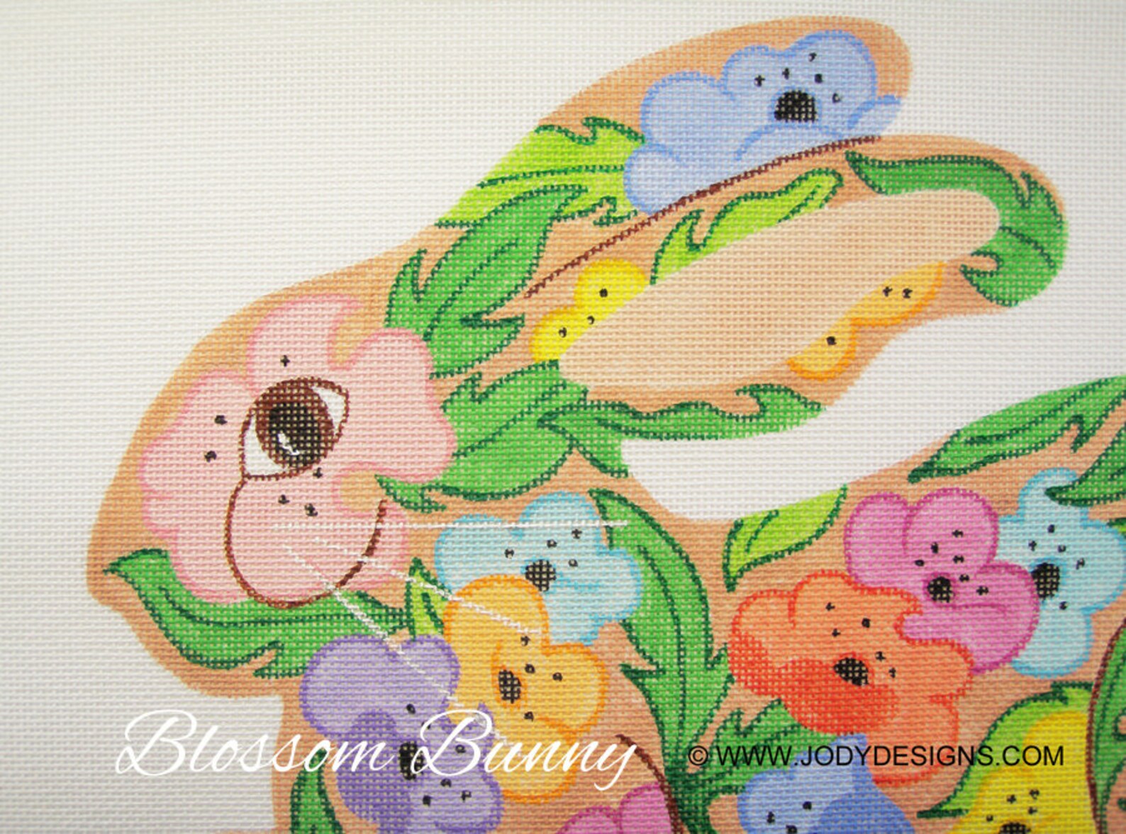 Blossom Bunny Needlepoint Jody Designs Etsy
