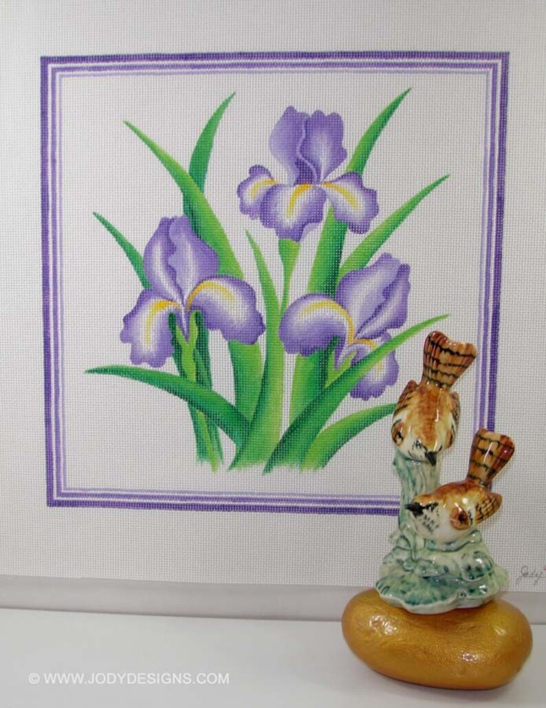 Iris Needlepoint Jody Designs Etsy