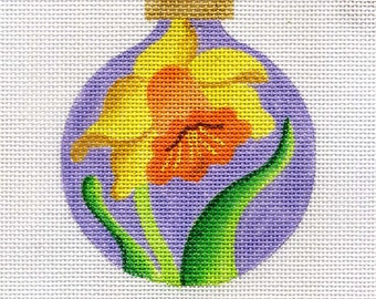 Daffodil Hand Painted Needlepoint Ornament Canvas - Jody Designs  B5-02