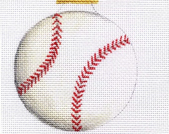 Baseball Hand Painted Needlepoint Ornament Canvas - Jody Designs  B131