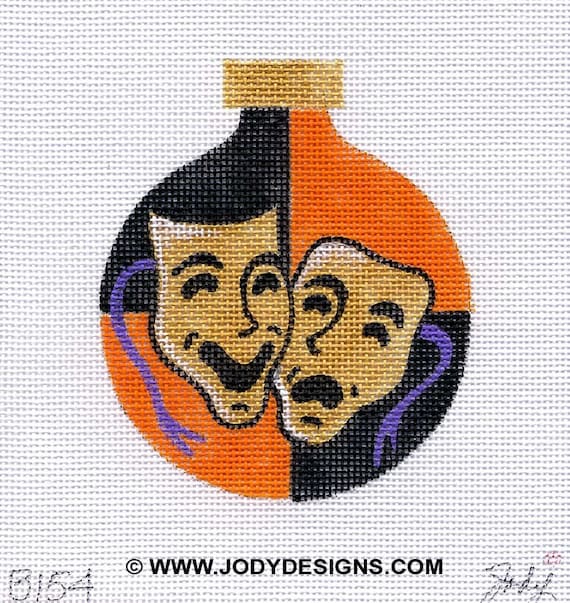 Halloween Masks Needlepoint Ornament Jody Designs B154 Etsy