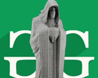3D Printed Sith Lord Statue: Stone Look Finish