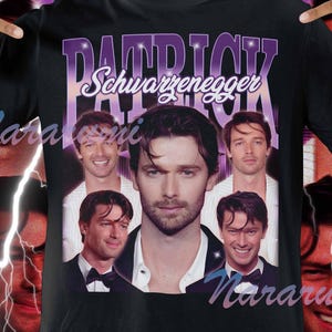 Patrick Schwarzenegger Bootleg Unisex Shirt, Retro 90s Collage Tee, Actor Fan Gift, Vintage Pop Culture Graphic Shirt for Movie & TV Lovers
