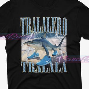 RETRO Tralalero Tralala Funny Shark Meme T-shirt, Tralalero Tralala Funny Meme Tees, Italian Brainrot, Tung Tung Tung Sahur, Anomali Tees