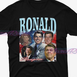 Vintage shirt Ronald Reagan, bootleg Ronald Reagan, T-shirt Ronald Reagan, retroshirt Ronald Reagan, kleding Ronald Reagan