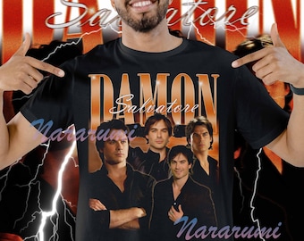 Maglietta unisex di Damon Salvatore - T-shirt di Damon Salvatore, T-shirt di Damon Salvatore, Maglietta di Salvatore, Felpa di Damon Salvatore, Merchandise di Salvatore