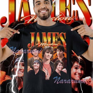 Unisex James Maslow-tröja - James Maslow T-shirt, James Maslow T-shirt, James Maslow T-shirt, Big Time Rush Tour-tröja, James Maslow T-shirt, Maslow