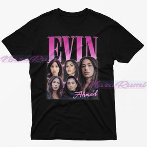 EVIN AHMAD レトロ 90年代 シャツ、Evin Ahmad Tシャツ、Evin Ahmad Tシャツ、Evin Ahmad ファンギフト、Evin Ahmad ヴィンテージ Tシャツ、映画女優グッズギフト
