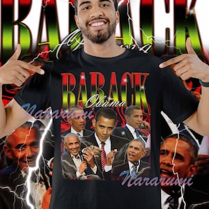 Retro BARACK OBAMA-skjorta, Barack Obama Vintage-t-shirt, Barack Obama 90-tals-t-shirt, Barack Obama-tröja, Barack Obama Comfort Colors Merch