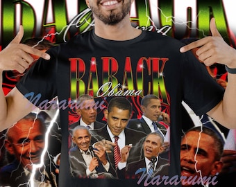 Retro BARACK OBAMA Shirt, Barack Obama Vintage TShirt, Barack Obama 90s T-shirt, Barack Obama Sweatshirt, Barack Obama Comfort Colors Merch