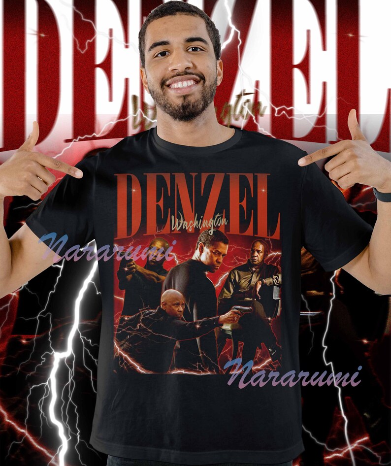 DENZEL WASHINGTON Retro 90s Shirt, Denzel Washington Tee, Denzel ...