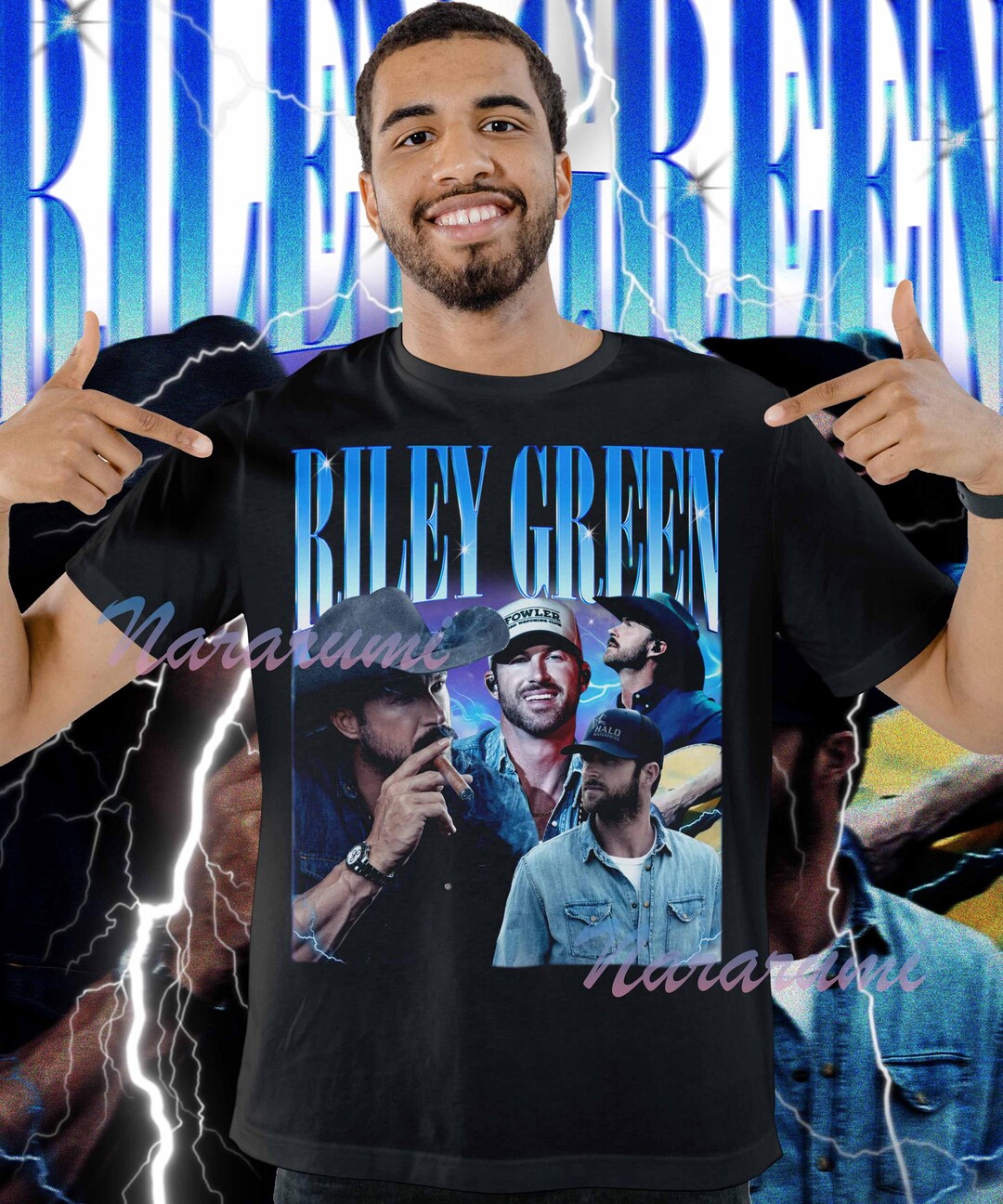 Riley Green Shirt Vintage Bootleg Graphic Tee Riley Green T-shirt Retro ...