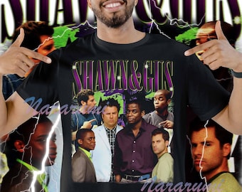 Camiseta vintage de la serie de televisión Shawn y Gus Psych, edición limitada, regalo unisex para mujer y hombre.