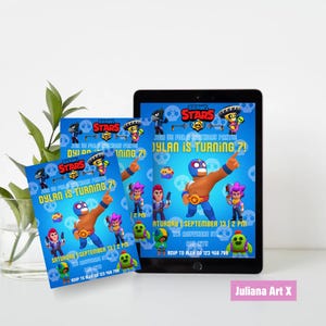 Brawl Stars Birthday Invitation | Editable Party Invite | Digital Download for Kids