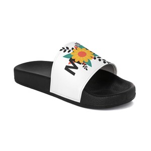 Fun Floral Slide Sandals for Women, Summer Footwear, Casual Slide Sandals, Vacation Shoes, Gift for Her