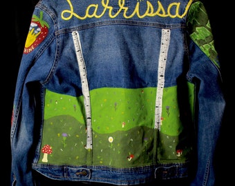 Custom Hand-Painted Denim Jacket