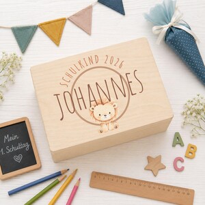 Erinnerungskiste erster Schultag Personalisiert | Erinnerungsbox Schulbeginn Name | Geschenk Einschulung personalisiert | Deko Einschulung