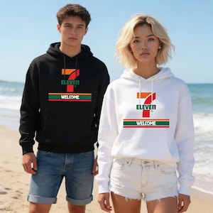7 Eleven Welcome-hoodie, retrologoprint